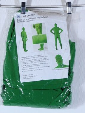 Adult Green Chroma Key Bodysuit Costume NWT